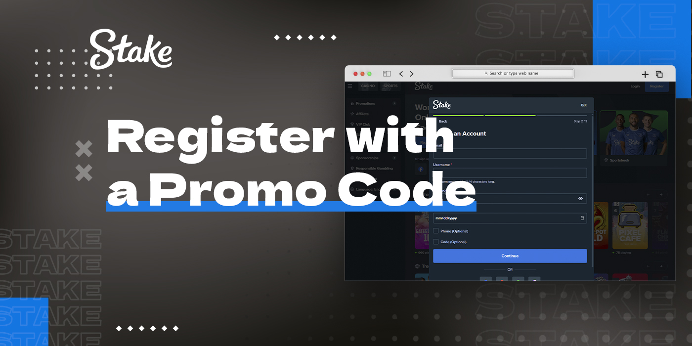 Sign up for Stake casino with promo code 2025