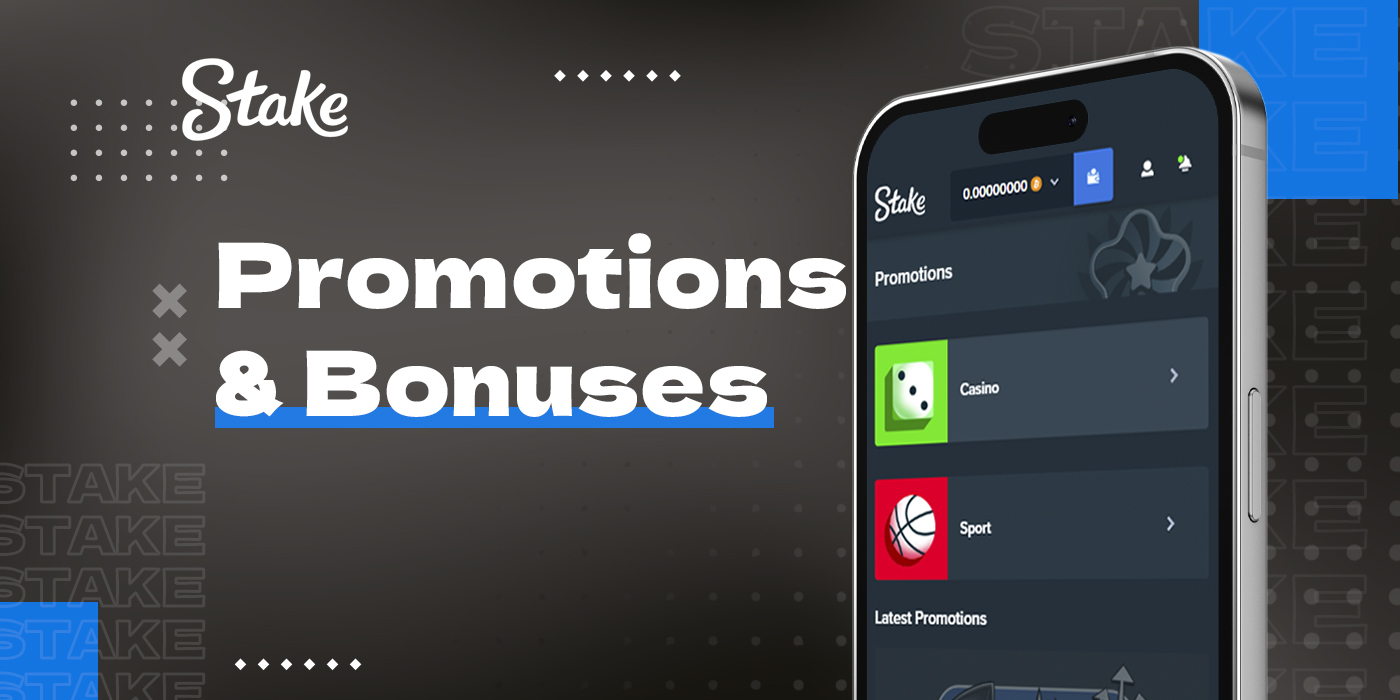 Available promotions and bonuses on Stake Pakistan