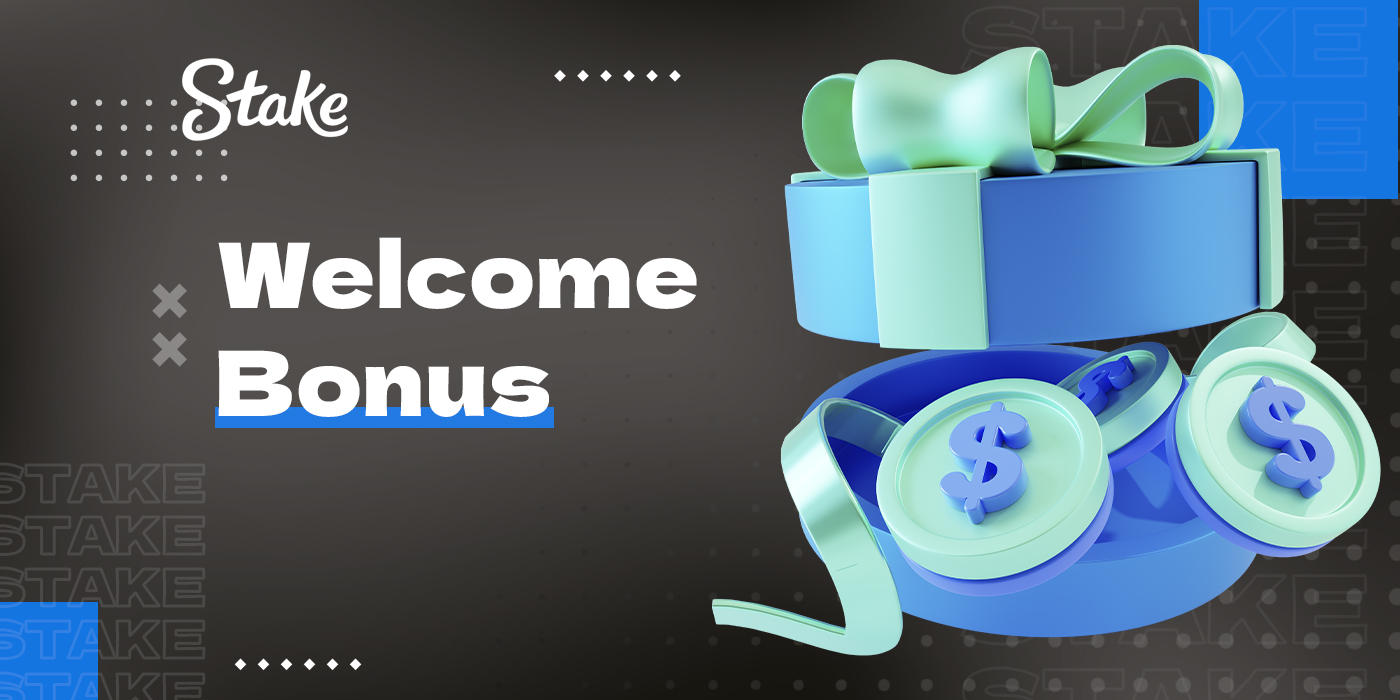 Welcome bonus for Stake online casino users